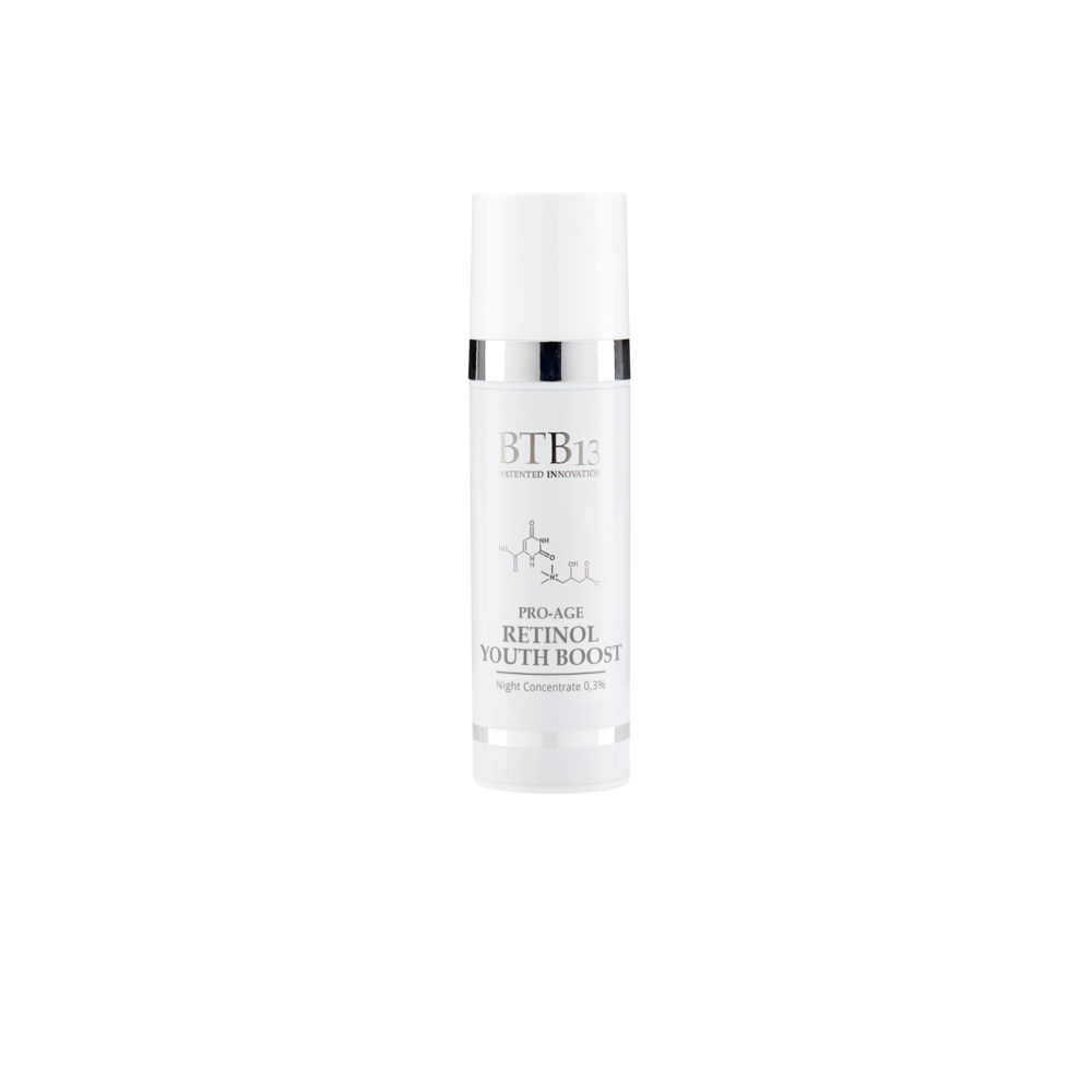 BTB13 Pro-Age Retinol Youth Boost -Night concentrate 0,3% 30 ml – tuotepakkaus