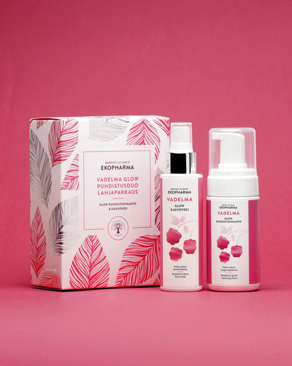 Ekopharma Vadelma Glow Puhdistusduo Lahjapakkaus