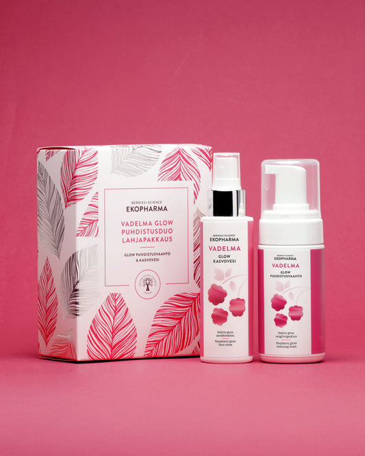 Ekopharma Vadelma Glow Puhdistusduo Lahjapakkaus
